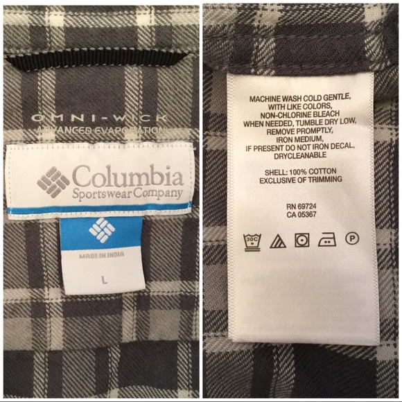 Men’s 100% Cotton COLUMBIA Long Sleeve Flannel! - Picture 7 of 7